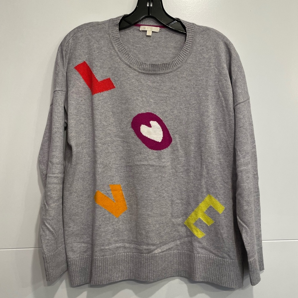 Lisa Todd Woman’s Cashmere Blend Heart/Love” Sweater, warm and cozy.